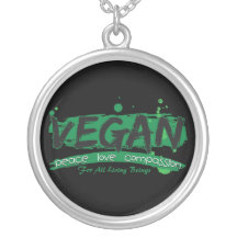 Compassion végétalienne d'amour de paix pendentifs