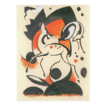 Composition avec deux cerfs communs par Franz Marc Cartes Postales