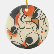 Composition avec deux cerfs communs par Franz Marc Décorations Pour Sapins De Noël