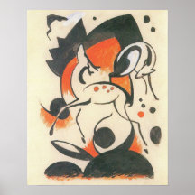 Composition avec deux cerfs communs par Franz Marc Posters