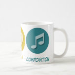Composition en amour de paix tasse à café