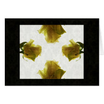 Composition en roses jaunes carte de vœux