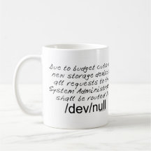 Compressions budgétaires tasse à café