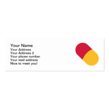 Comprimé de pilule cartes de visite professionnelles