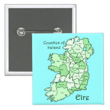 Comtés de carte de l'Irlande Badges