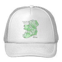 Comtés de carte de l'Irlande Casquette