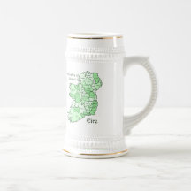 Comtés de carte de l'Irlande Mugs À Café