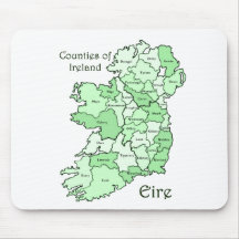 Comtés de carte de l'Irlande Tapis De Souris