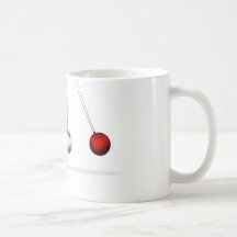 concept de boules d'argent de berceau de newton tasses