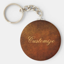 Concepteur chic de cuir véritable porte-clé