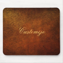 Concepteur chic de cuir véritable tapis de souris
