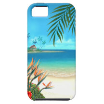 Concepteur tropical de plage exotique étui iPhone 5