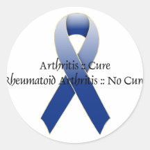 Conception 4 de conscience de ruban bleu d'arthrit autocollant rond