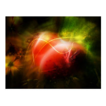 Conception abstraite d'art de coeur carte postale