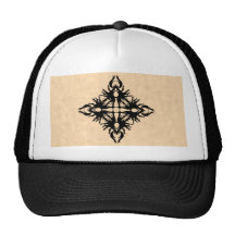 Conception abstraite noire sur le motif d'effet de casquette