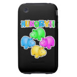 Conception affamée d'hippopotames étui tough iPhone 3