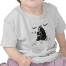 Conception anglaise d'histoire de cocker (parti) t-shirts