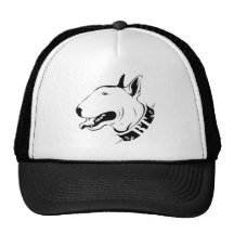 Conception artistique de race de chien de bull-ter casquettes