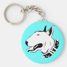Conception artistique de race de chien de bull-ter porte-clefs