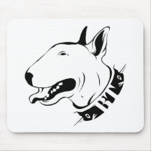 Conception artistique de race de chien de bull-ter tapis de souris