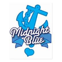 Conception bleue DE MINUIT de rockabilly de marine Carte Postale