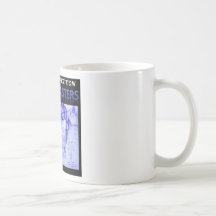 Conception bleue d'épaule mug à café