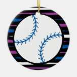 conception bleue et pourpre de base-ball décoration pour sapin de noël