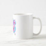 Conception bleue rose de cheval de licorne tasse