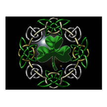Conception celtique de noeud du jour de St Patrick Carte Postale