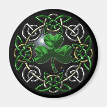 Conception celtique de noeud du jour de St Patrick Magnets
