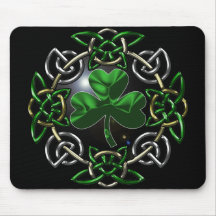 Conception celtique de noeud du jour de St Patrick Tapis De Souris