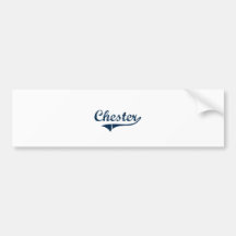 Conception classique de Chester le Connecticut Autocollants Pour Voiture