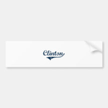 Conception classique de Clinton le Connecticut Autocollant Pour Voiture