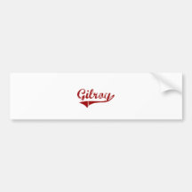 Conception classique de Gilroy la Californie Autocollants Pour Voiture