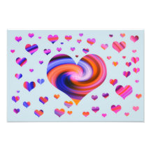 Conception colorée de coeur photos sur toile