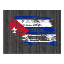 Conception cubaine fraîche de drapeau cartes postales