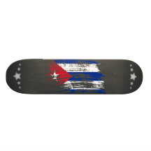 Conception cubaine fraîche de drapeau skateboards customisés