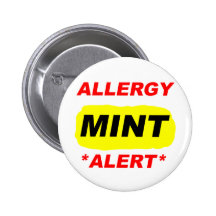 Conception d'allergie de menthe d'alerte d'allergi pin's avec agrafe