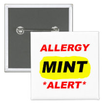 Conception d'allergie de menthe d'alerte d'allergi badges