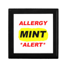 Conception d'allergie de menthe d'alerte d'allergi boîtes à bijoux