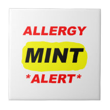 Conception d'allergie de menthe d'alerte d'allergi carreau