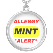 Conception d'allergie de menthe d'alerte d'allergi colliers personnalisés