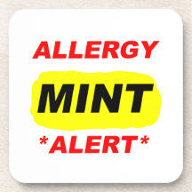 Conception d'allergie de menthe d'alerte d'allergi sous-bock