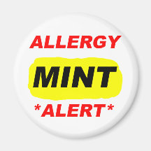 Conception d'allergie de menthe d'alerte d'allergi aimants
