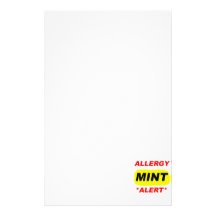 Conception d'allergie de menthe d'alerte d'allergi papier à lettre personnalisé