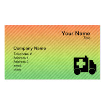 Conception d'ambulance carte de visite