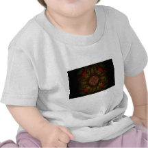Conception d'art de fractale de rose rouge t-shirt