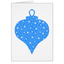 Conception de babiole de Noël bleu et blanc Cartes De Vœux