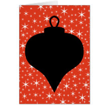 Conception de babiole de Noël en le noir, le rouge Cartes