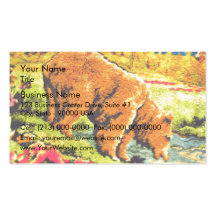 Conception de broderie d'ours cartes de visite personnelles